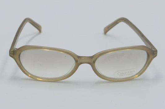 Pair of eyeglasses on a light gray background