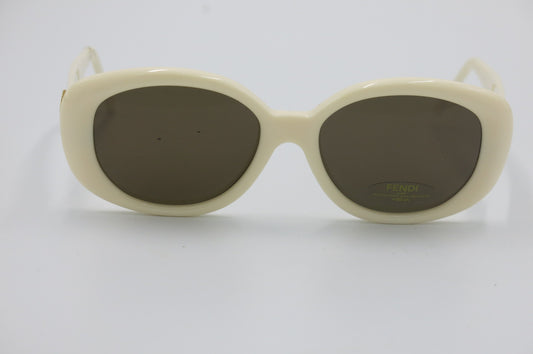 Fendi SL7515 Deadstock Sunglasses – Ivory Frames & Gold-Tone FF Details