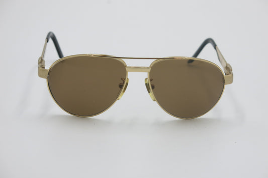 Fendi SL7139 Deadstock Aviator Sunglasses – Gold-Tone Frame & Brown Lenses
