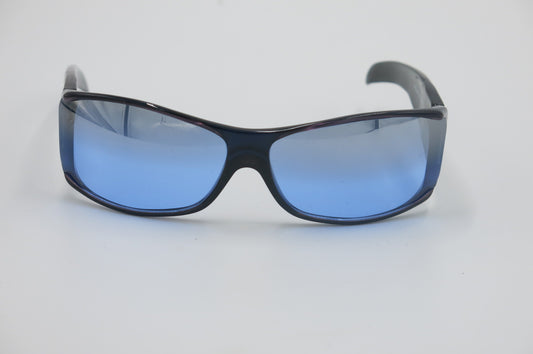 Fendi SL7654 Deadstock Sunglasses – Blue Lenses & Dark Wraparound Frames