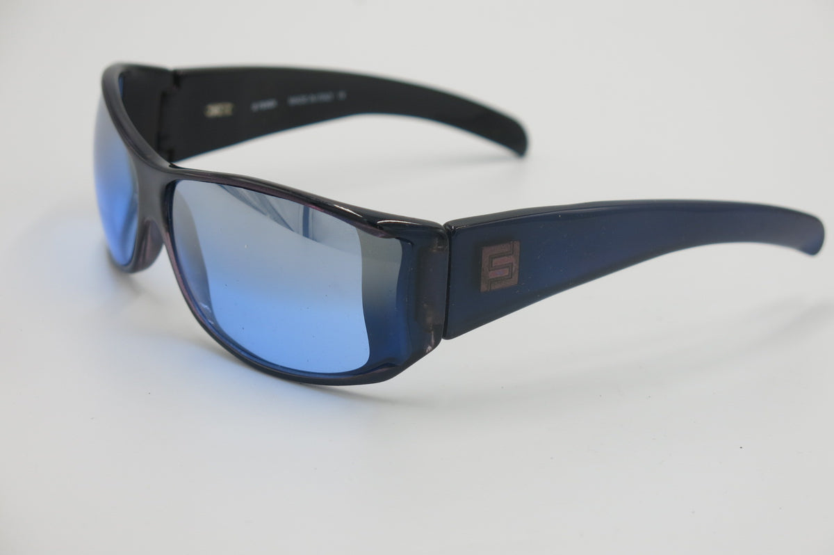 Fendi SL7654 Deadstock Sunglasses – Blue Lenses & Dark Wraparound Frames