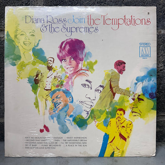 Album cover featuring Diana Ross, The Temptations, and The Supremes with colorful artwork.