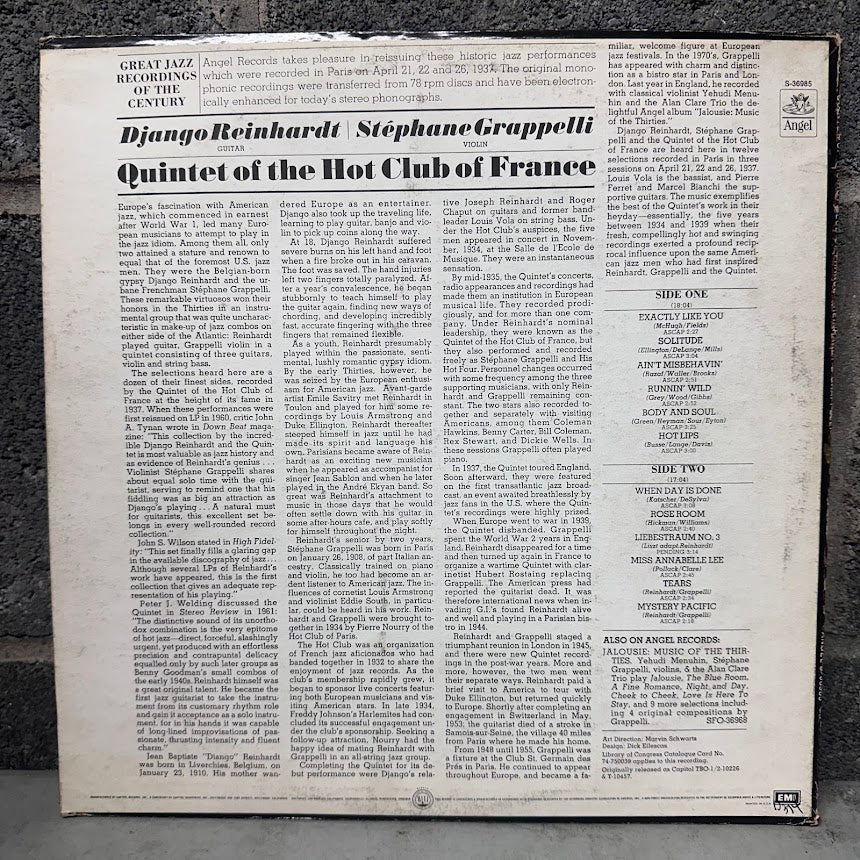 Django Reinhardt • Stéphane Grappelli – Quintet of the Hot Club of France (Recorded in 1937)