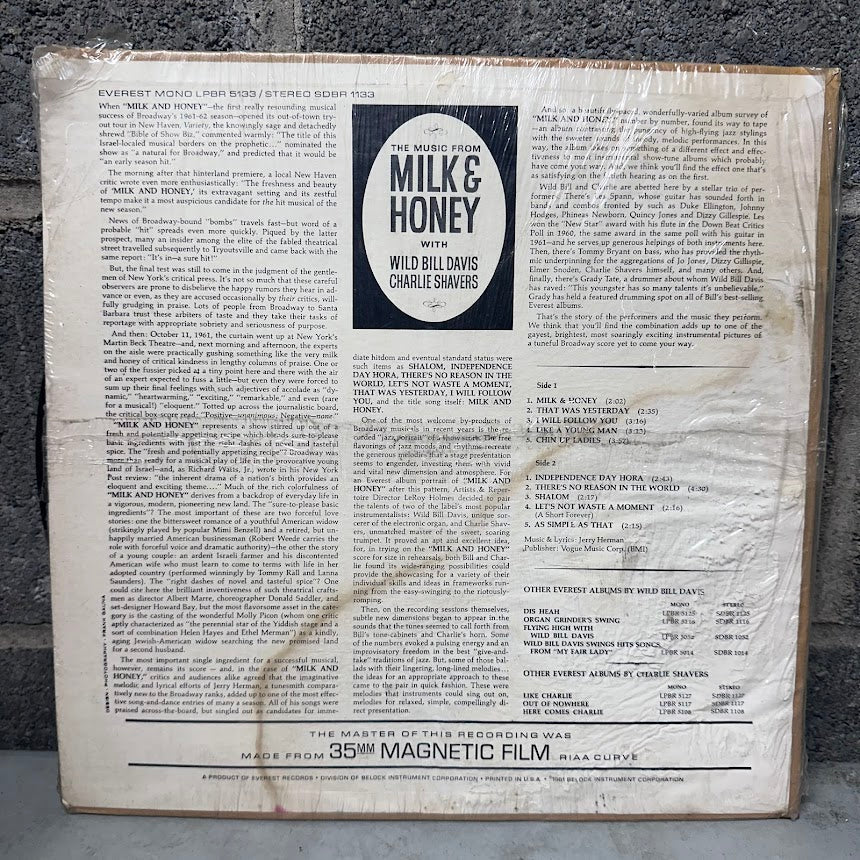 Wild Bill Davis & Charlie Shavers – The Music from Milk & Honey
