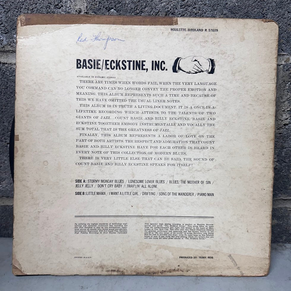 Count Basie & Billy Eckstine - Basie/Eckstine Incorporated