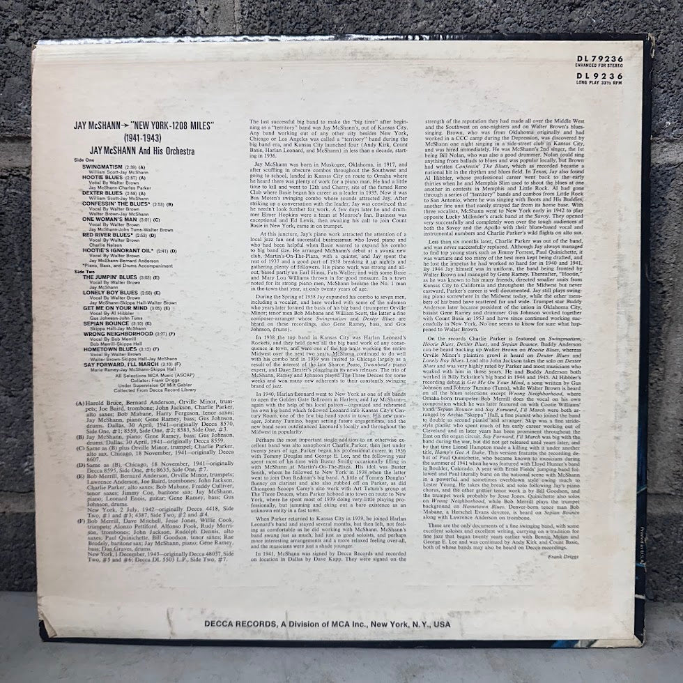 Jay McShann and His Orchestra - New York – 1208 Miles (1941–1943)