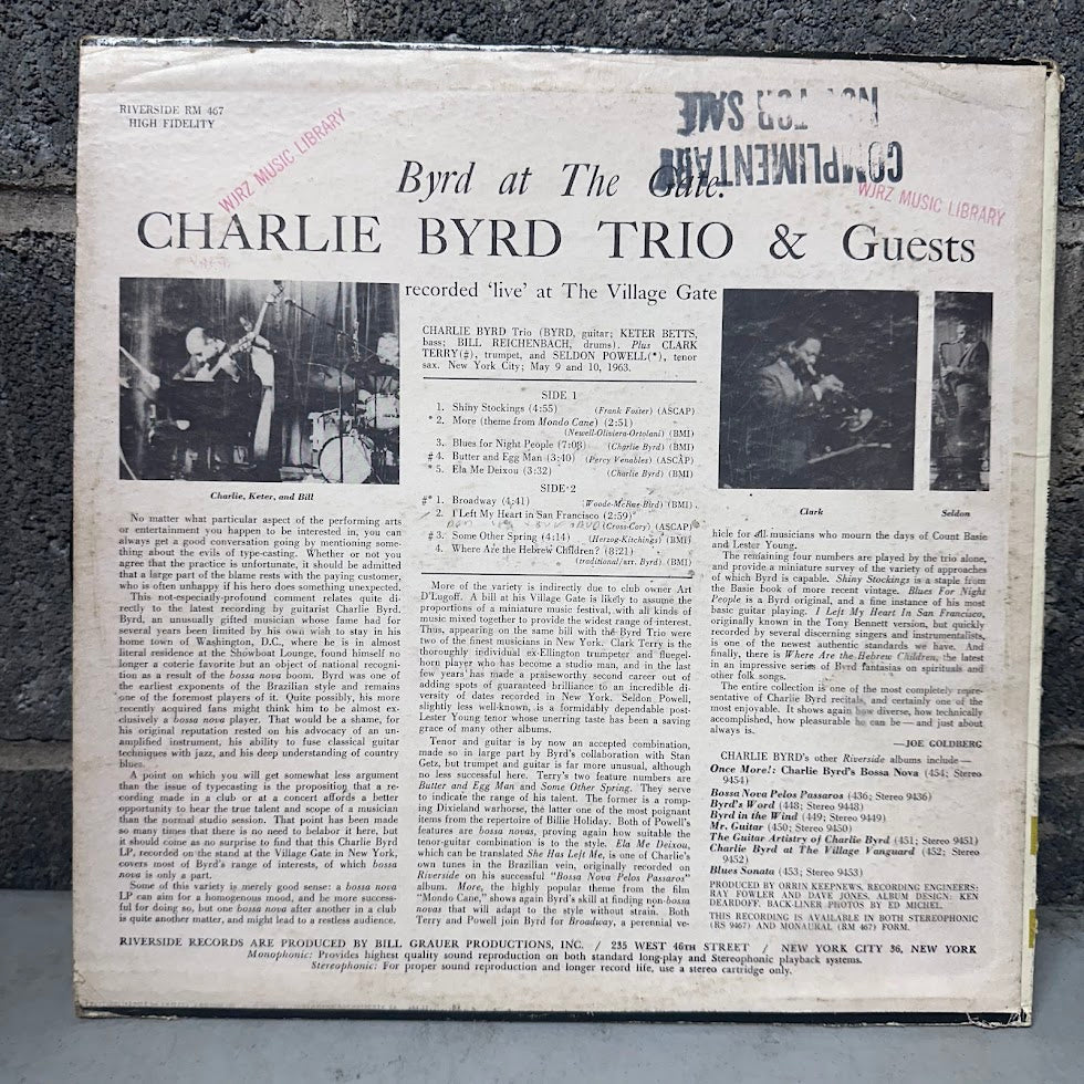 Charlie Byrd Trio & Guests - Byrd at the Gate