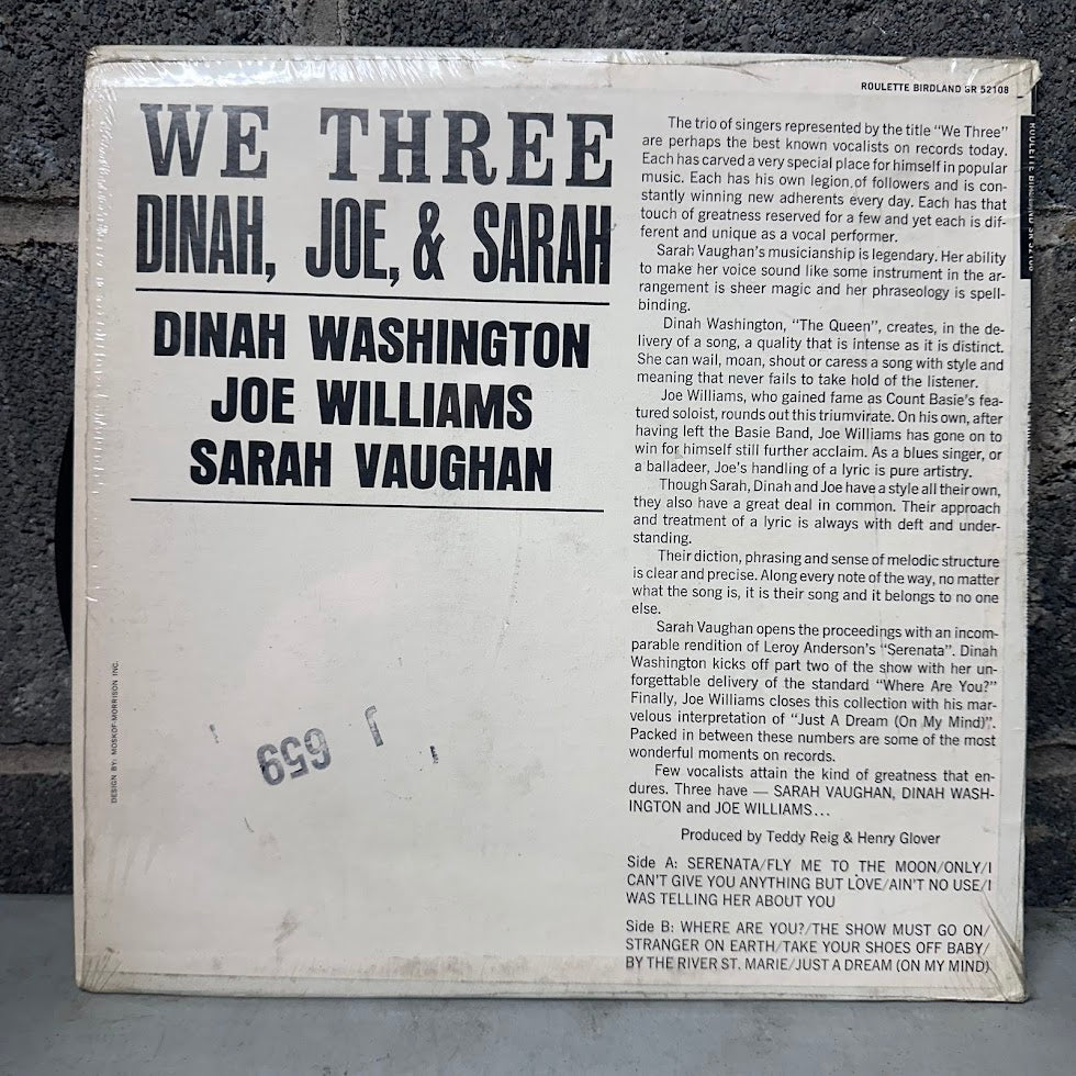 Dinah Washington, Joe Williams & Sarah Vaughan - We Three: Dinah, Joe, & Sarah