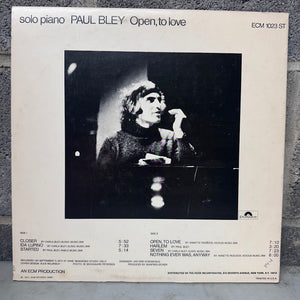 Paul Bley – Open, to Love