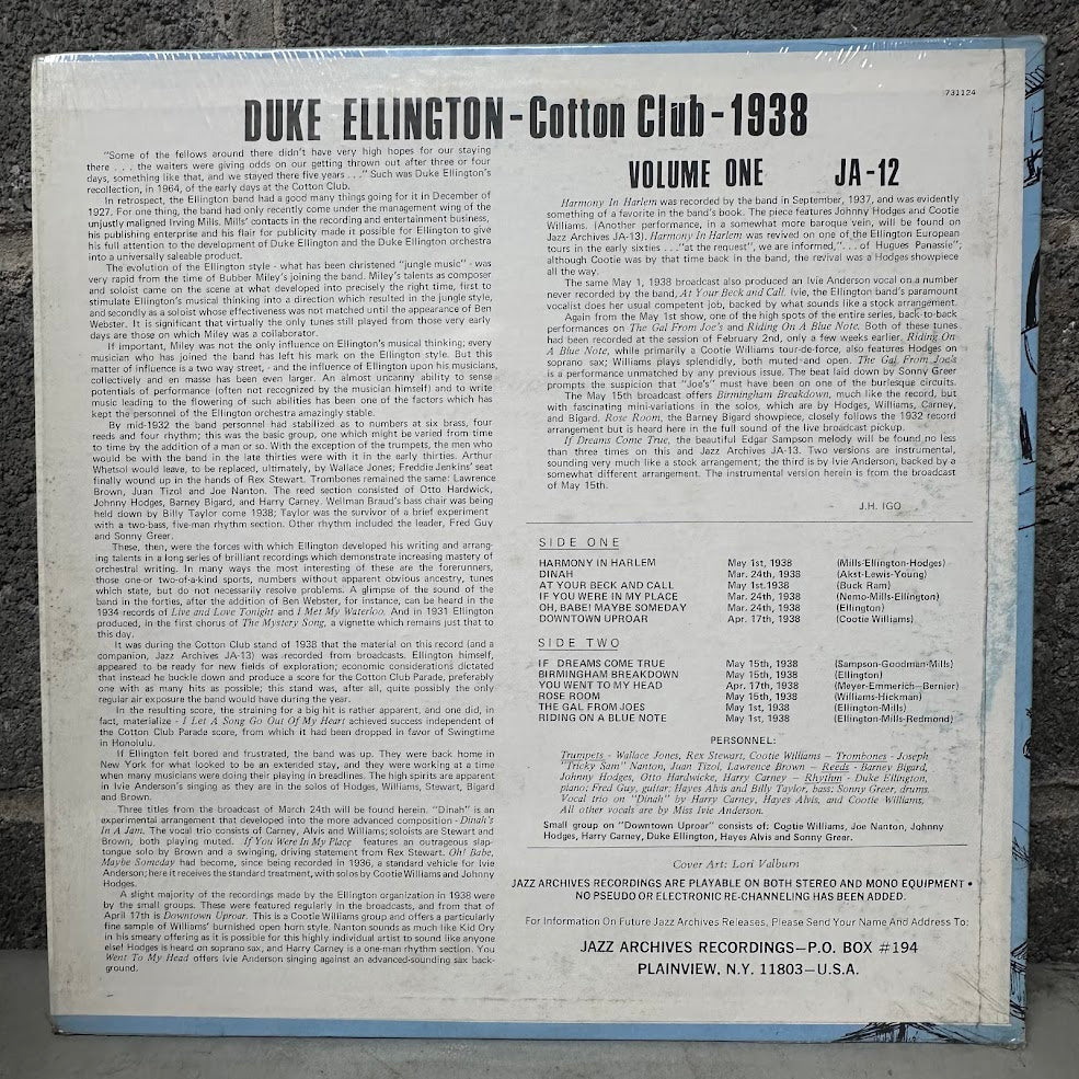 Duke Ellington – Cotton Club 1938, Volume One: If Dreams Come True
