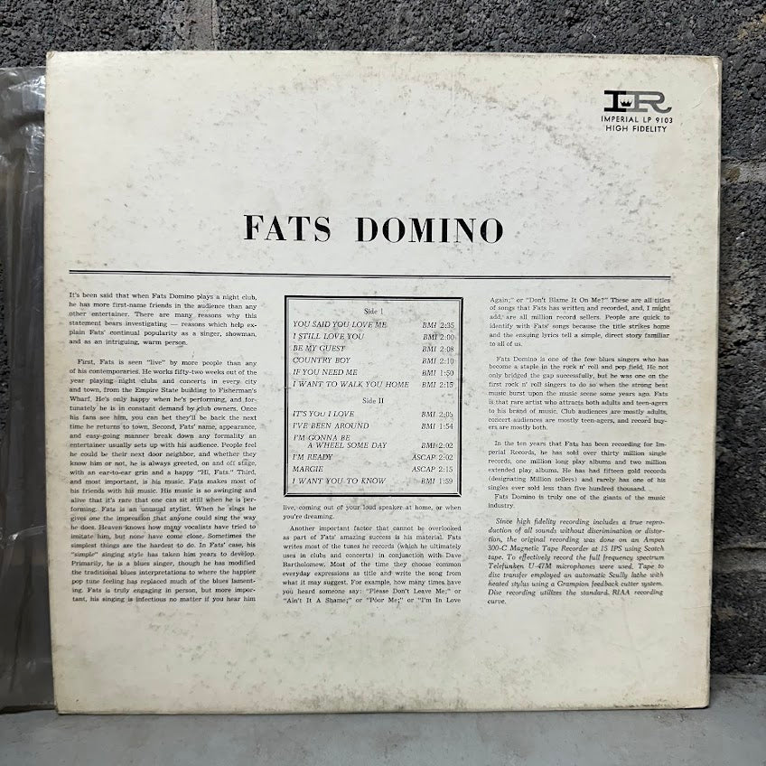 Fats Domino Sings Million Record Hits