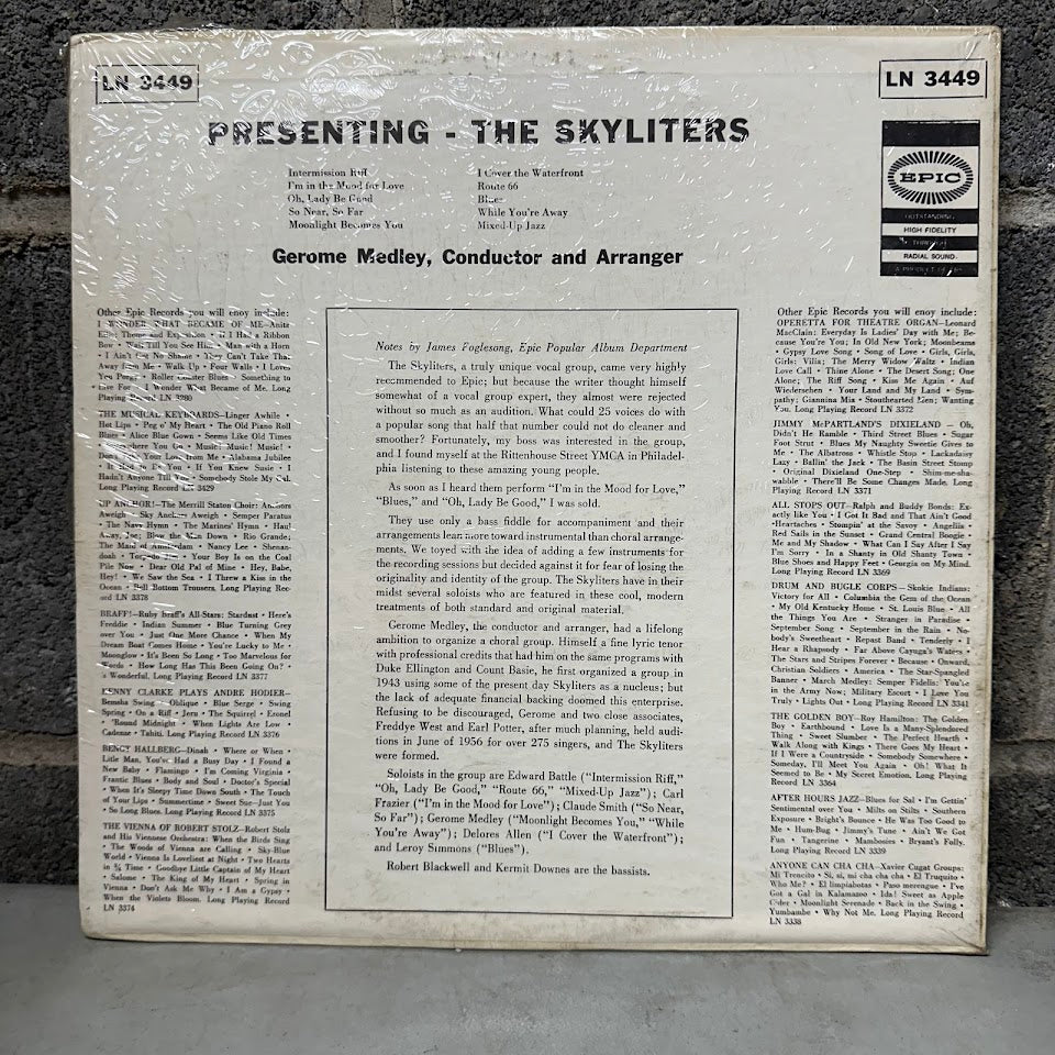 Presenting - The Skyliters - Album Cover