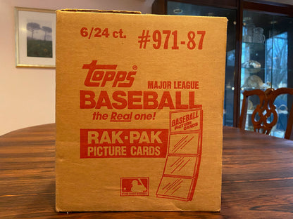 1987 Topps Baseball Rak-Pak Factory Sealed Case