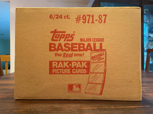 1987 Topps Baseball Rak-Pak Factory Sealed Case