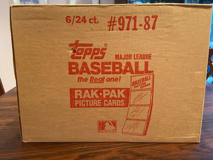 1987 Topps Baseball Rak-Pak Factory Sealed Case