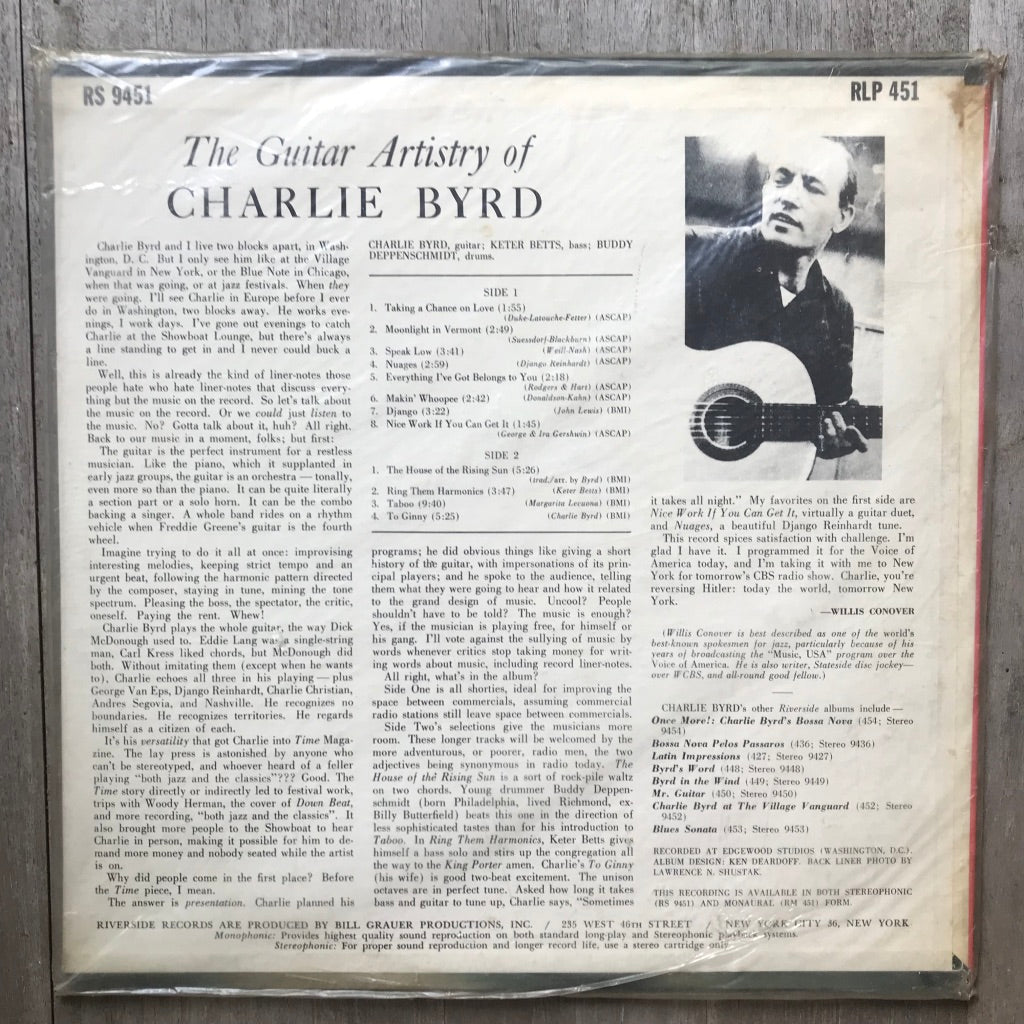The Guitar Artistry of Charlie Byrd - Riverside