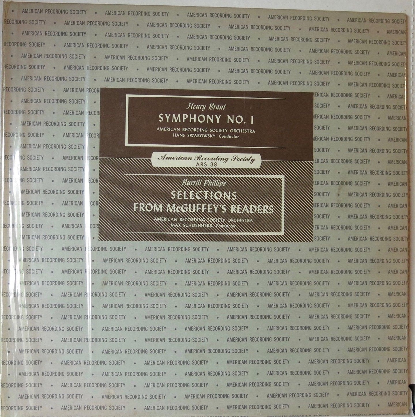 Henry Brant, Burrill Phillips ‎– Symphony No. 1 / Selections From McGuffey's Readers - American Recording Society