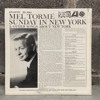 Mel Tormé ‎– Sings Sunday In New York And Other Songs About New York