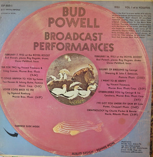 Bud Powell Broadcast Performances - ESP