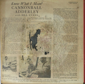 Know What I Mean? - Cannonball Adderly with Bill Evans - Riverside