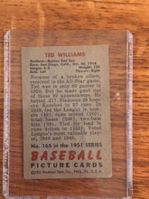 1951 Bowman Ted Williams #165 - Great Condition - Bowman