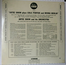 Artie Shaw And His Orchestra ‎– Artie Shaw Plays Cole Porter And Irving Berlin