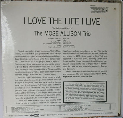 Mose Allison Trio ‎– I Love The Life I Live