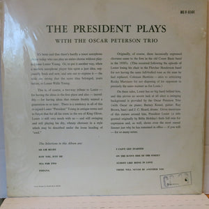 Lester Young With The Oscar Peterson Trio ‎– The President Plays With The Oscar Peterson Trio