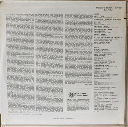 Fats Waller ‎– Smashing Thirds