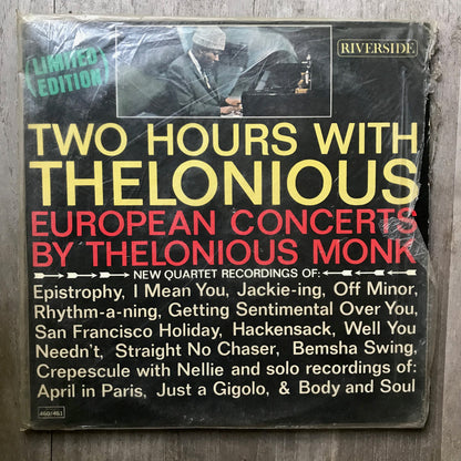 Thelonious Monk ‎– Two Hours With Thelonious - Riverside