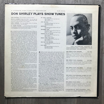 Don Shirley ‎– Don Shirley Plays Show Tunes - Cadence Records