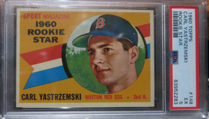 1960 Topps Carl Yastrzemski Rookie Card #148 PSA EX 5